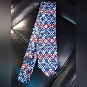 Fox And Chave Silk Tie Islamic Starburst Red White Blue British Art